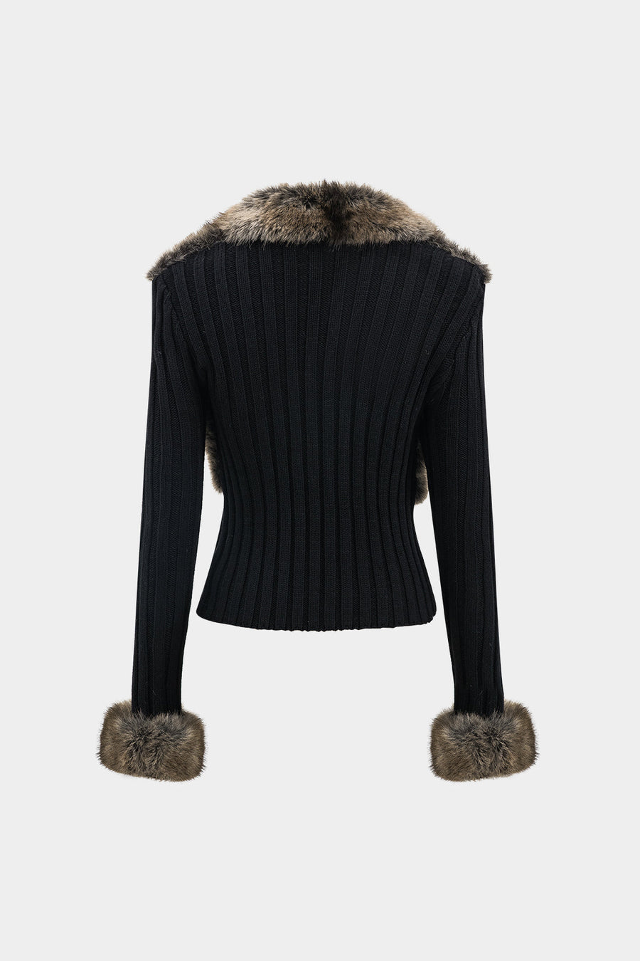 EXCLUSIVE FUR SWEATER - BLACK