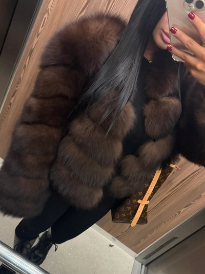 PARIS FUR JACKET - BROWN