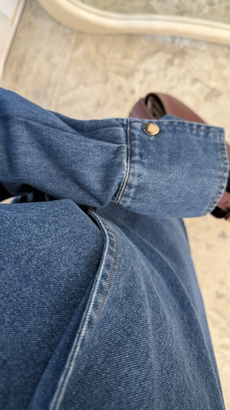 Denim Two-Piece Set - Blue