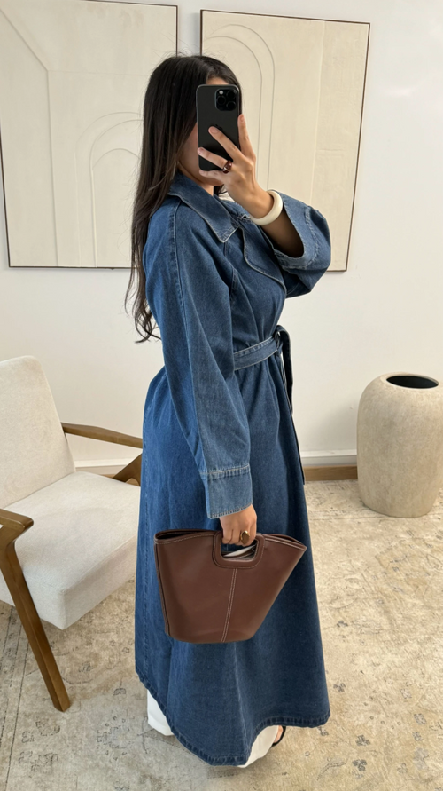Jeans-Trenchcoat – Blau