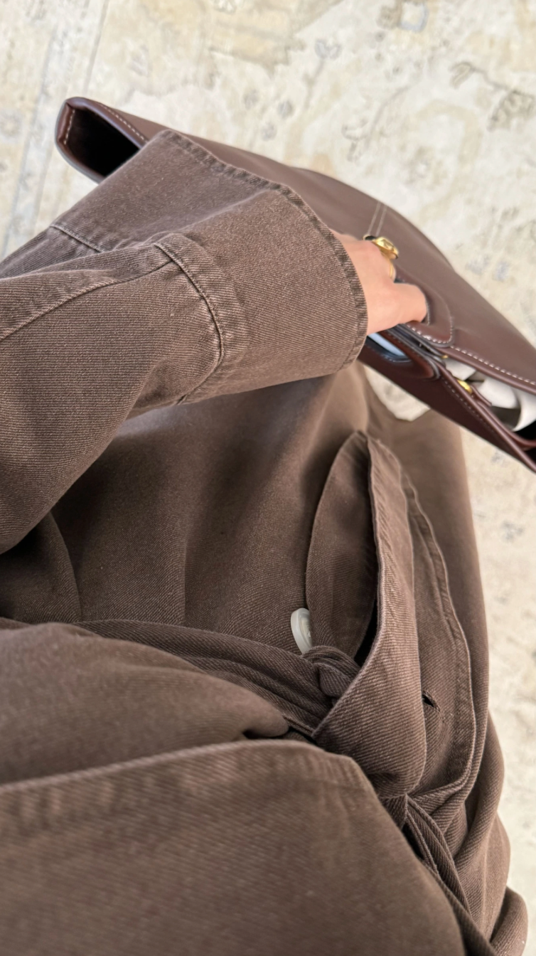 Denim Trenchcoat - Brown