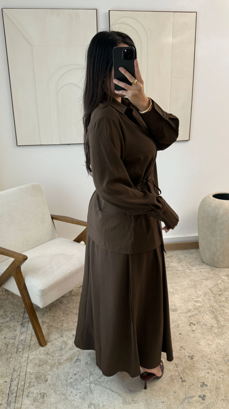 Zweiteiliger Rock - Braun