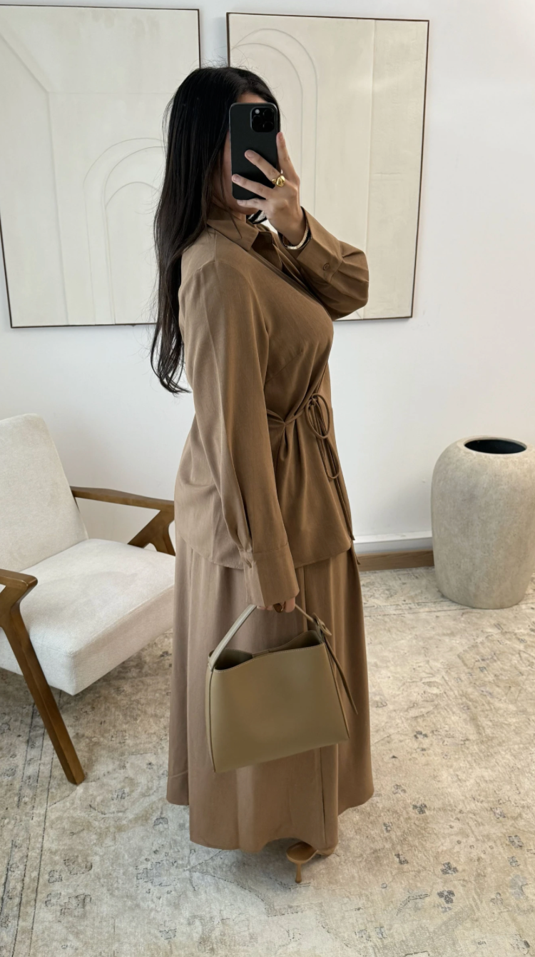 Jupe deux pièces - Marron