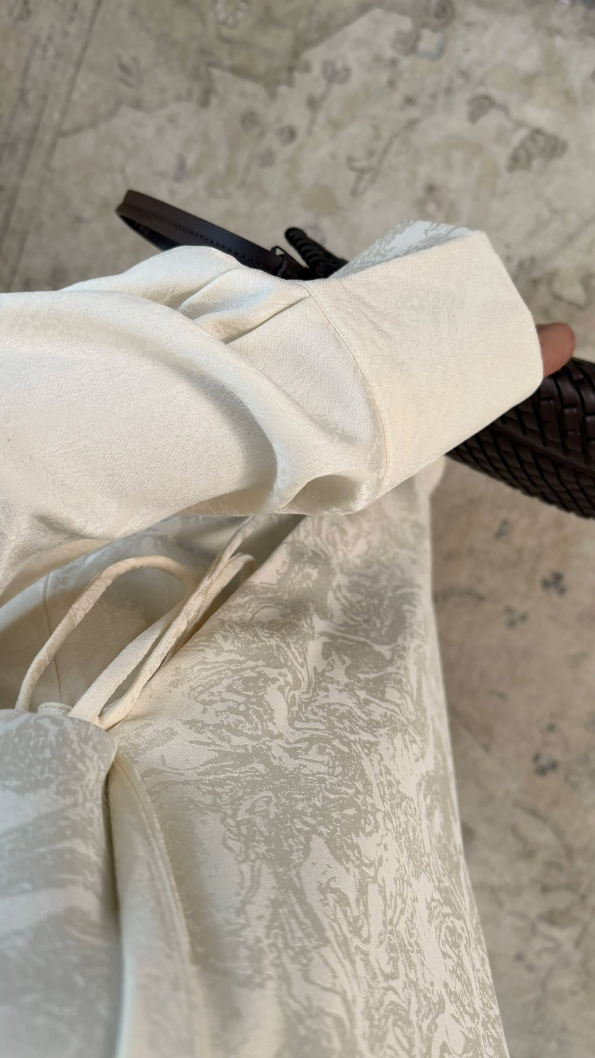 Amore dress with side bow - beige