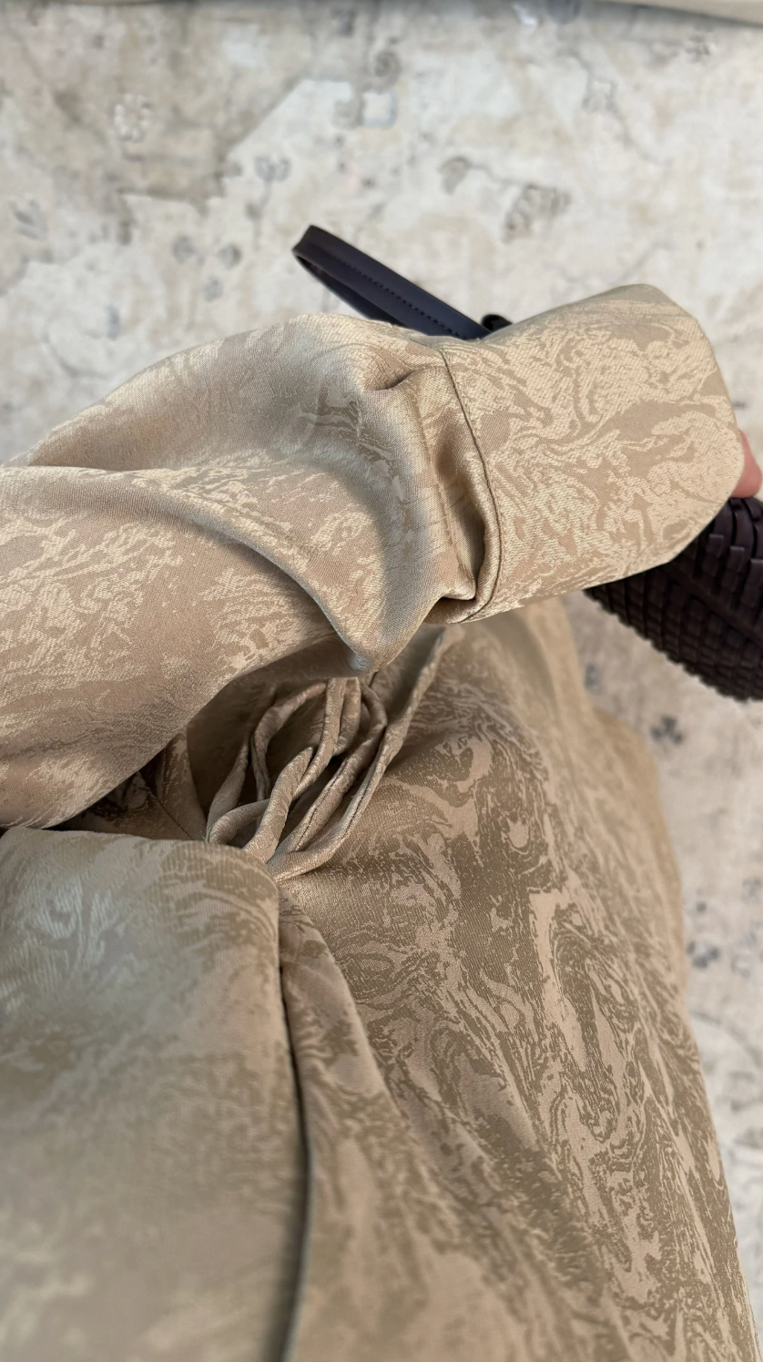 Amore dress with side bow - taupe