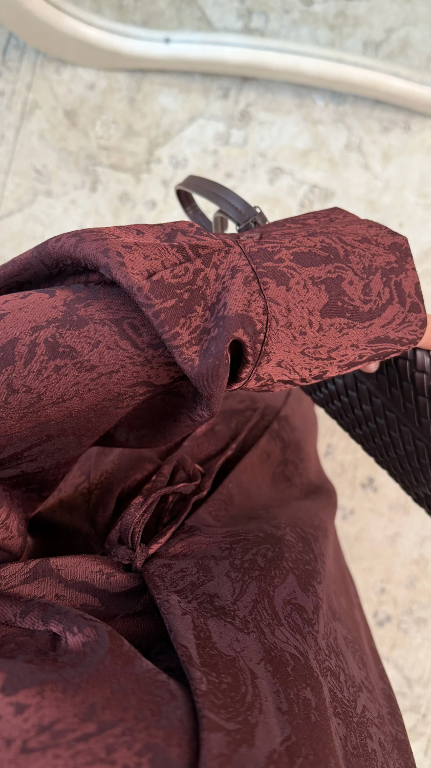 Amore dress with side bow - red