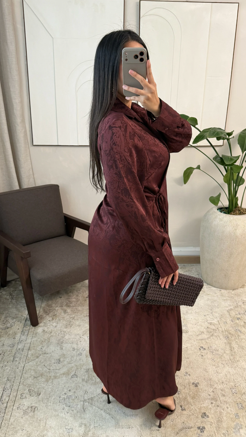 Amore dress with side bow - red