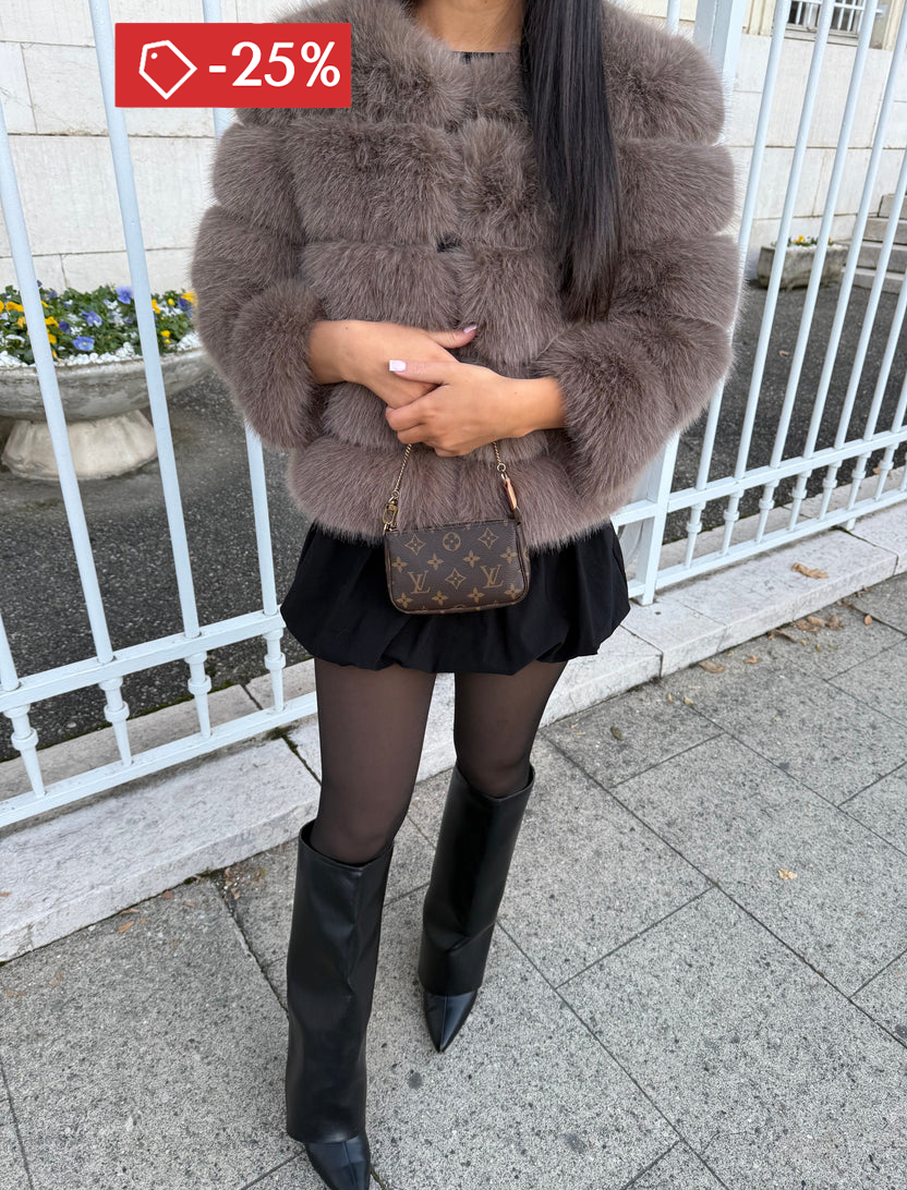 PARIS FUR JACKET - WARM TAUPE