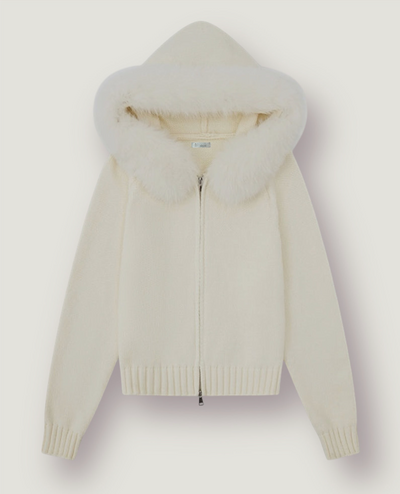 AMORE FUR JACKET- WHITE