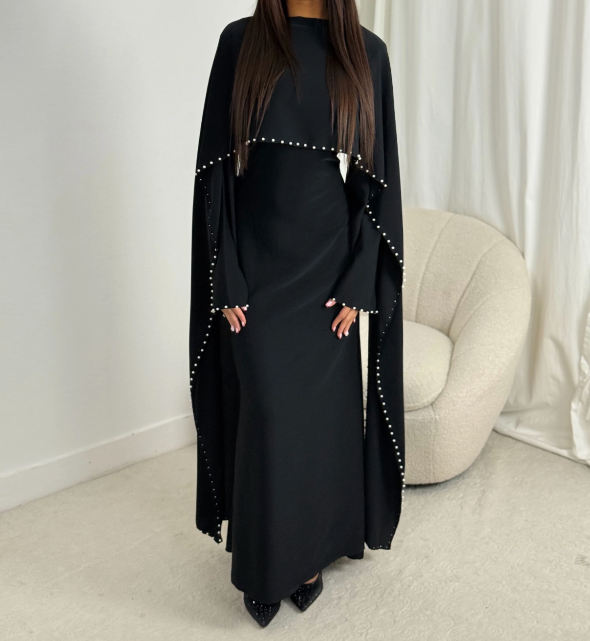 Pearl Abaya - Black