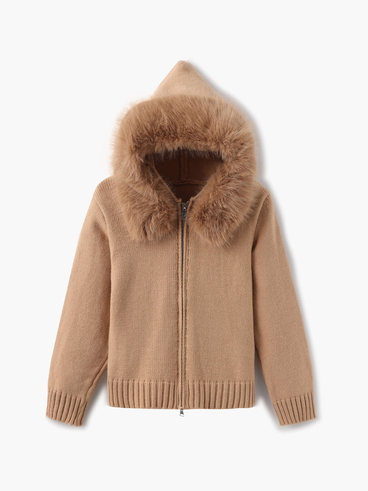 AMORE FUR JACKET- BROWN