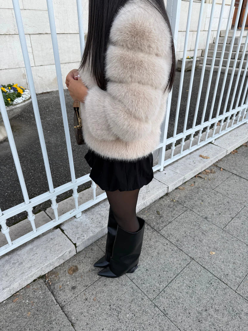 PARIS FUR JACKET - CREAM