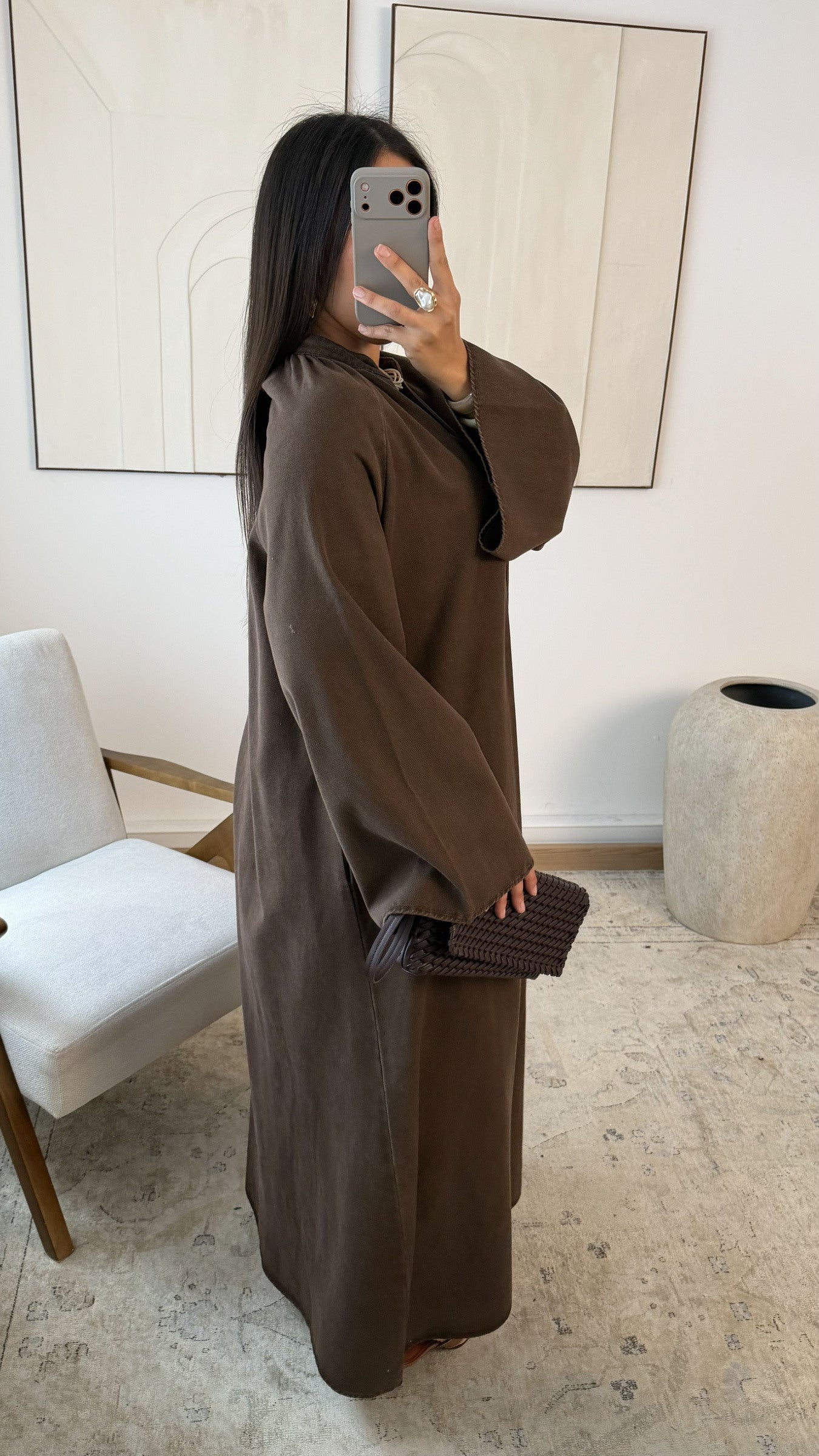 Amore - Brown Denim Dress