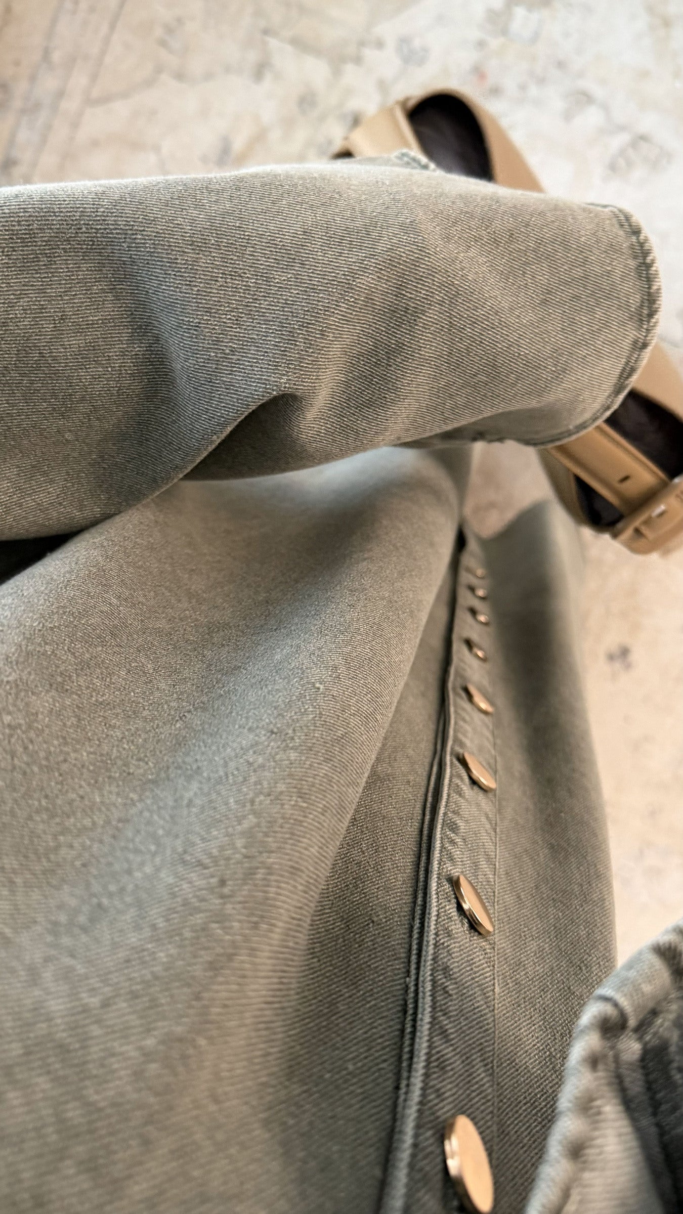 Amore - Olive Denim Dress