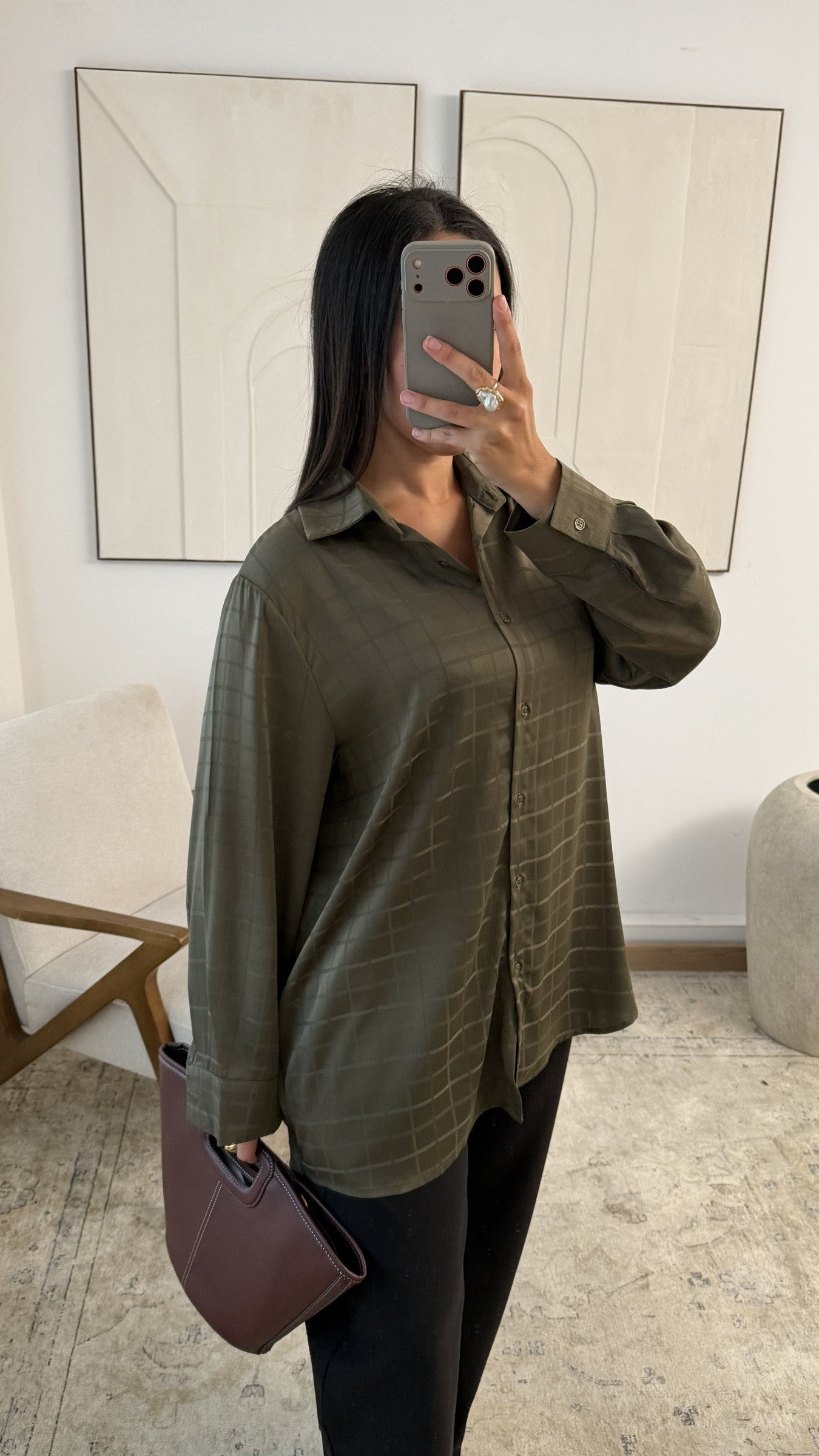 Amore - Olive Checkered Flannel