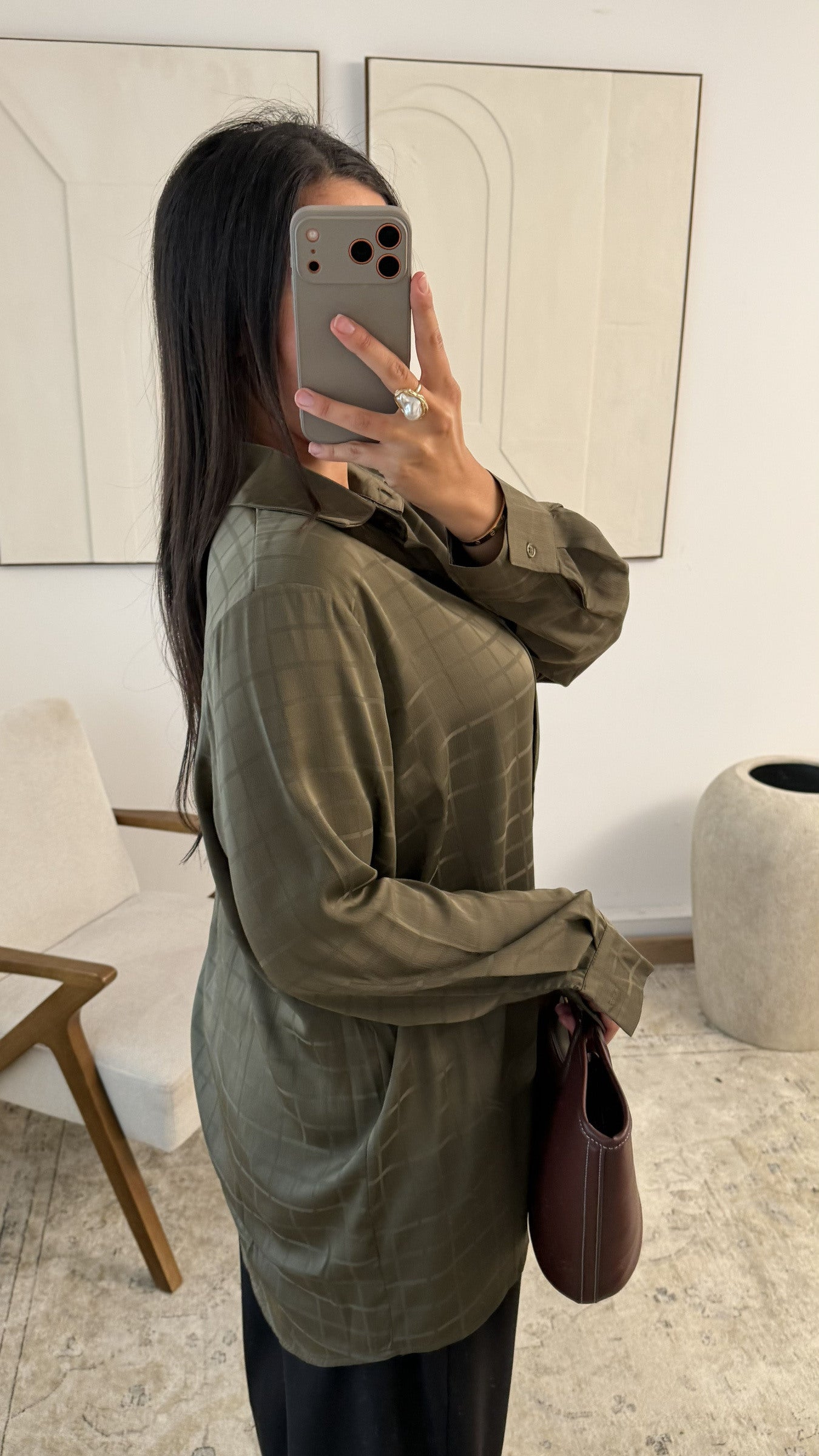 Amore - Olive Checkered Flannel