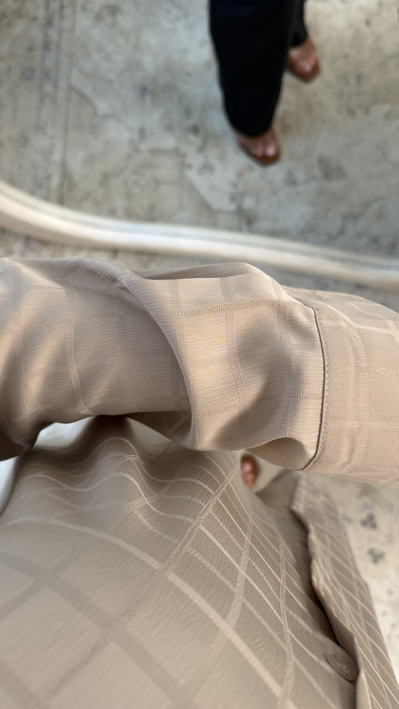 Amore - Beige Checkered Flannel