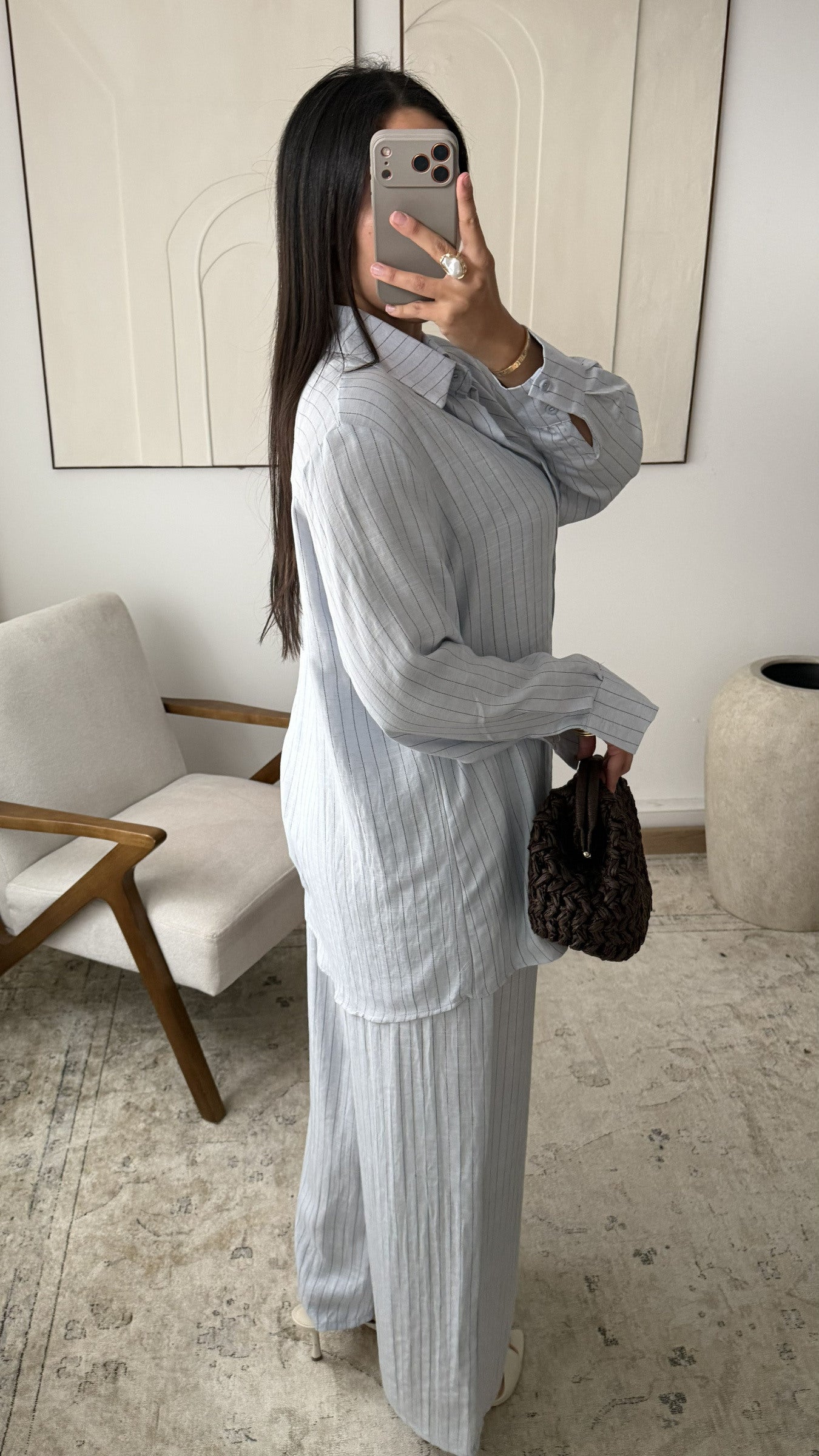 Amore -  Baby Blue Pants Suit