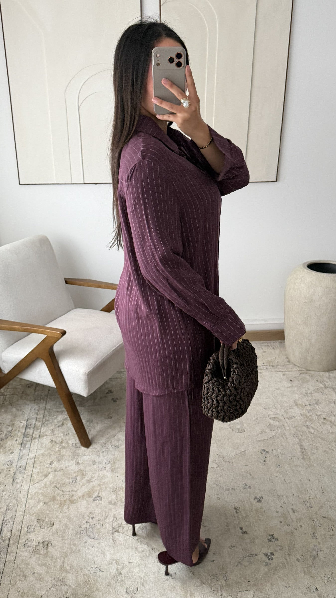 Amore - Wine Red Pants Suit