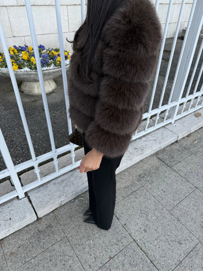 PARIS FUR JACKET - BROWN