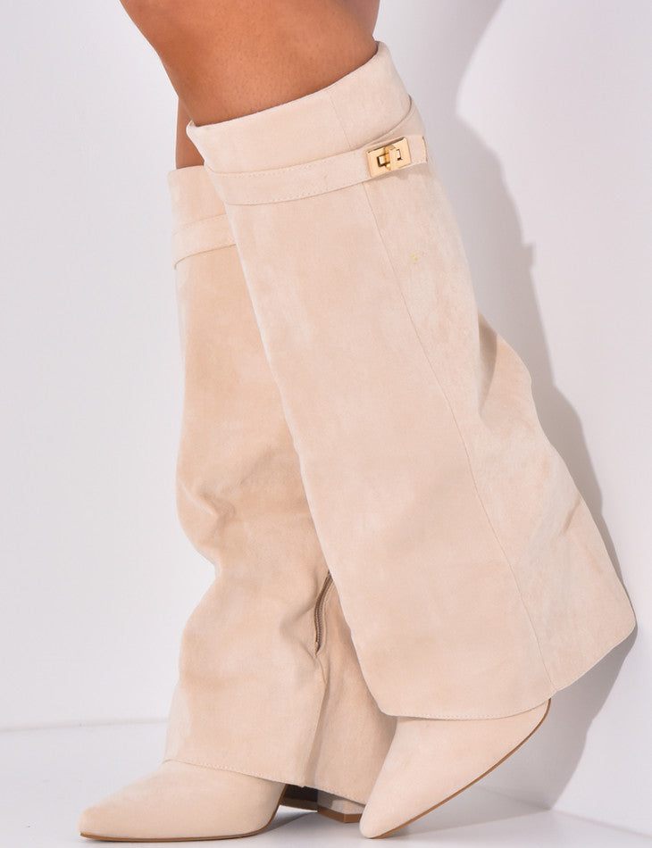 AMORE WILDLEDERSTIEFEL - BEIGE